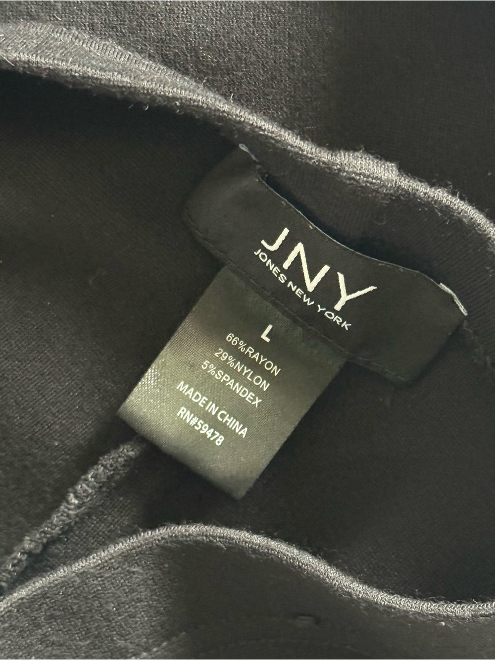 Jones New York Black Wide-Leg Pull-On Pants - Picture 4 of 4
